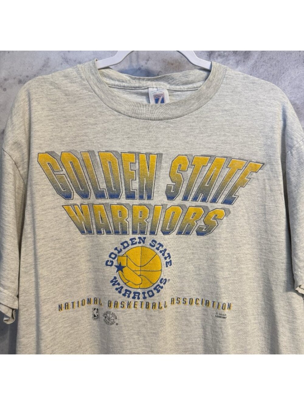 Vintage Golden State Warriors Logo 7 T Shirt Mens XL Gray